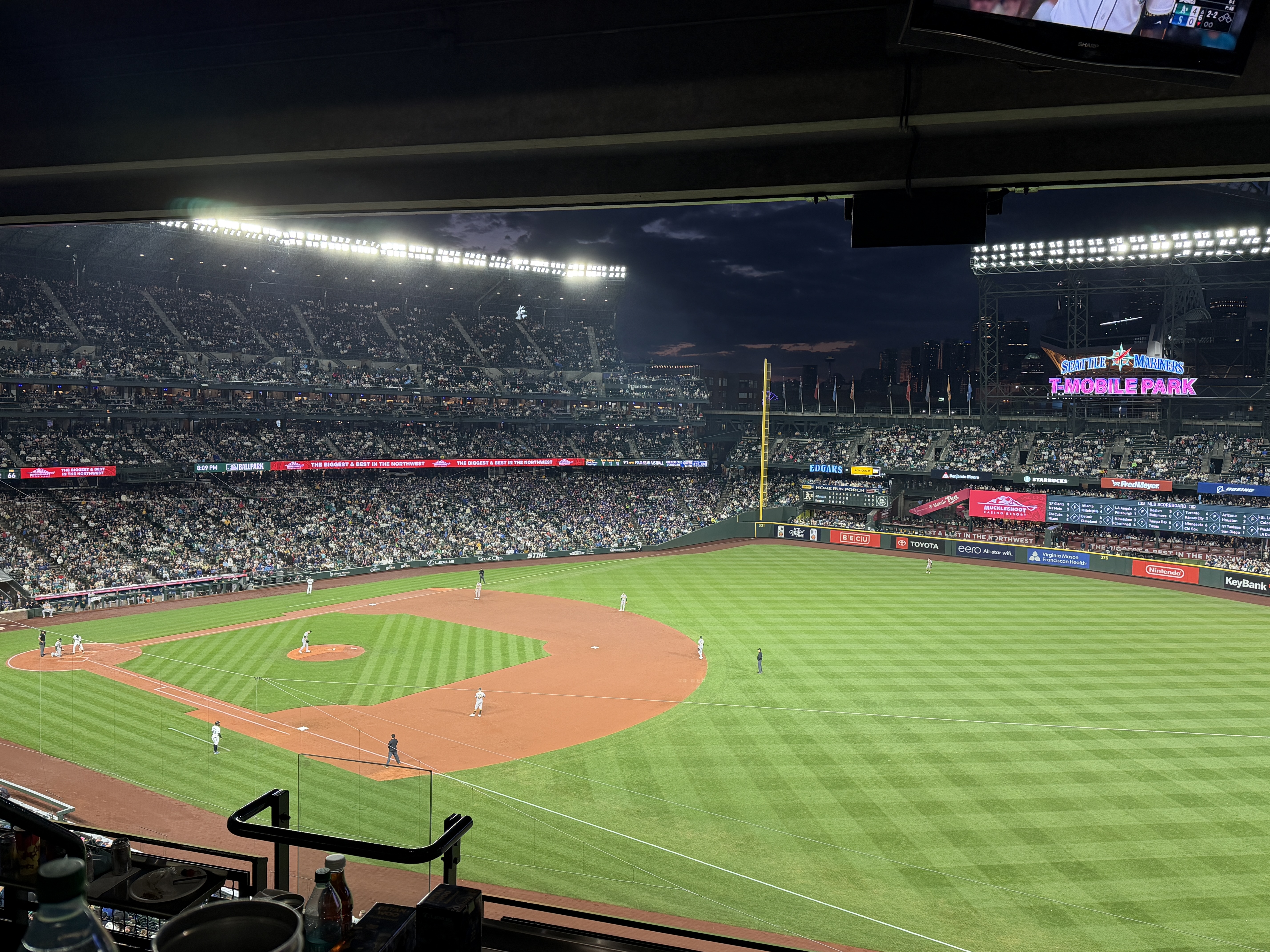 T-Mobile Park Baseball Field at Night